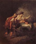 Jean Francois Millet Come back from field Sweden oil painting artist